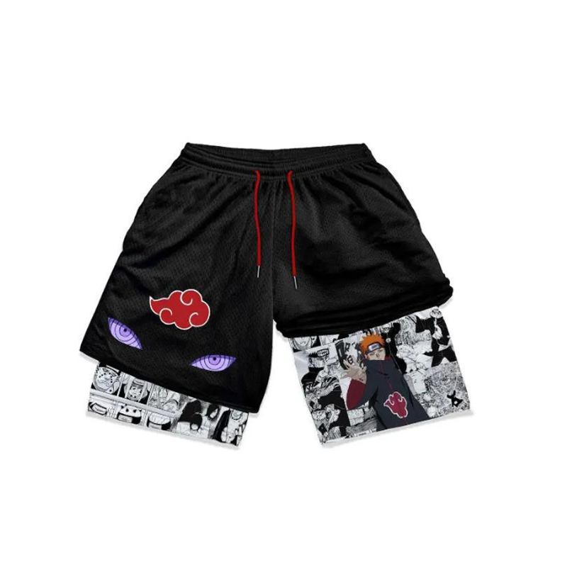 Naruto Akatsuki Pain Printed Men's Fitness Shorts