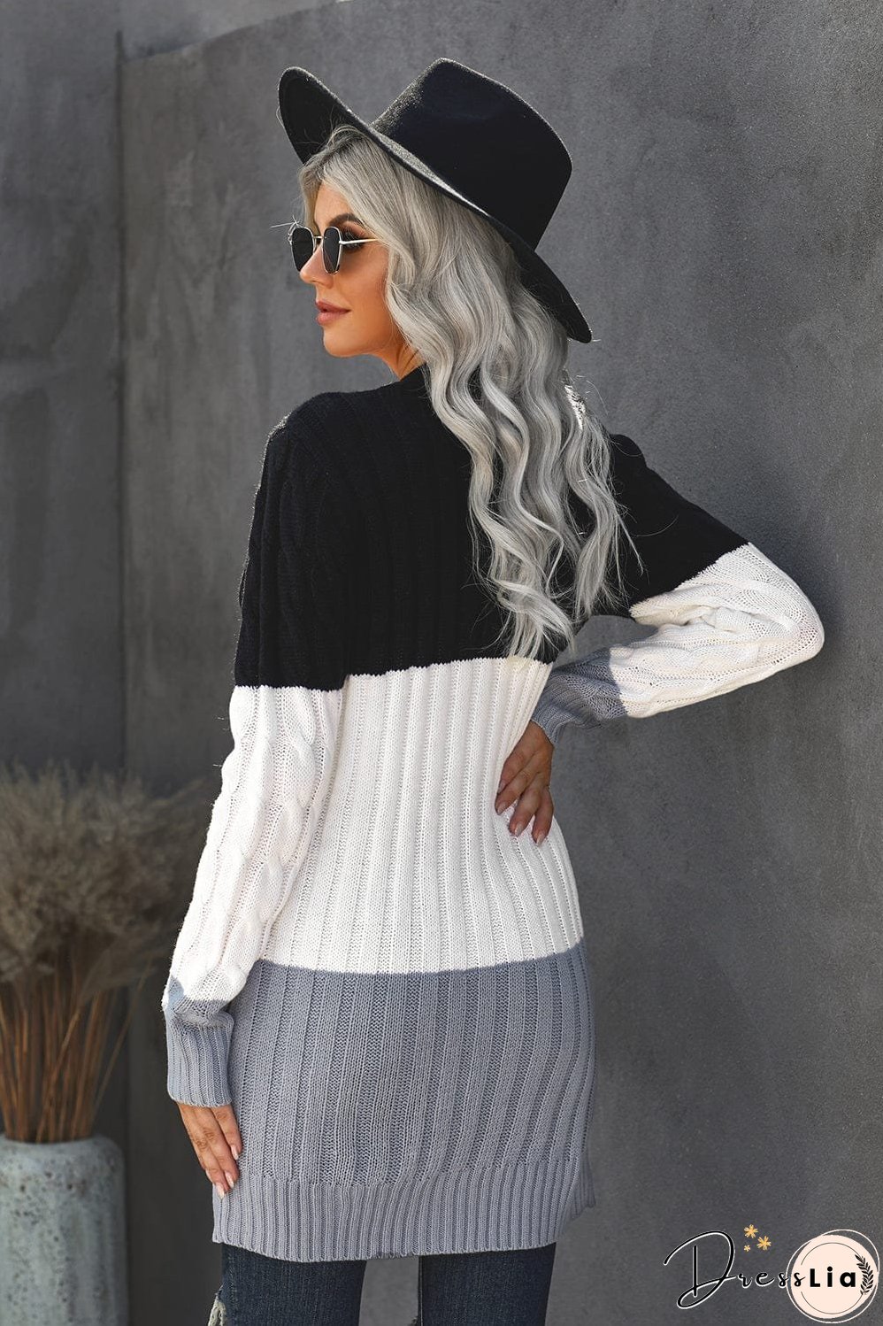 Cozy Cable Knit Button-Front Long Sleeve Cardigan