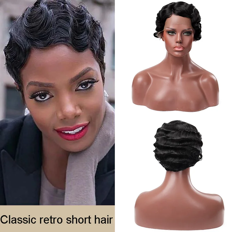 Curly Short Wigs For Women Natural Black Wig ELCNEPAL