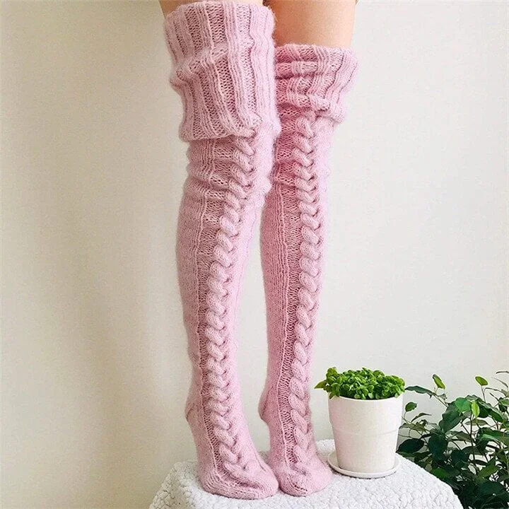 🎉 Hot sale💕Knit Thigh Highs Socks On-trend (buy 1 get 1 free)