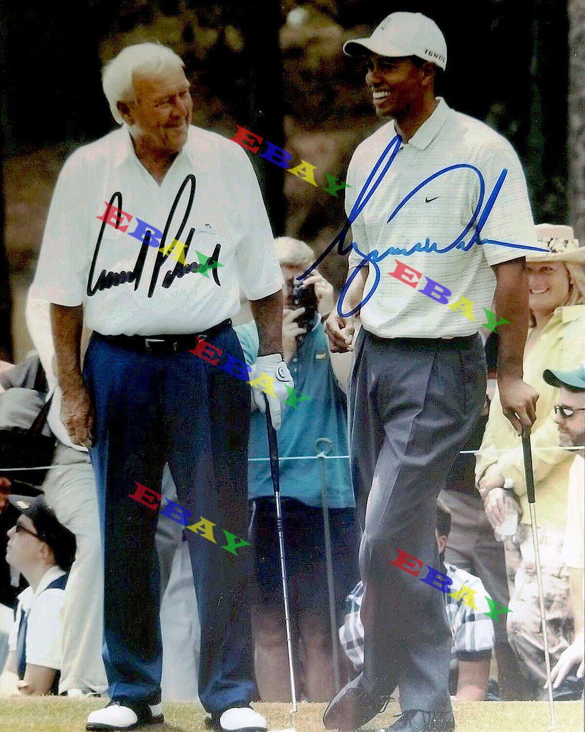 Arnold Palmer & Tiger Woods Autographed Signed 8x10 Photo Poster painting Reprint