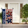 DIY Diamong Painting Double Sided Drills Garden Flags Outdoor Decor Holiday Garden Decorations Kit(Welcome)