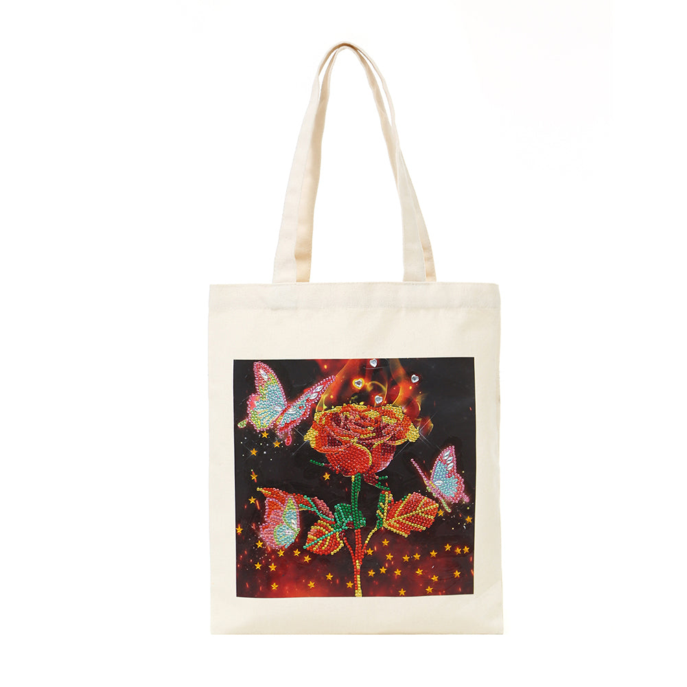DIY Rose Diamond Painting Shopping Tote Bags Mosaic Kit Art Drawing (BB020) gbfke