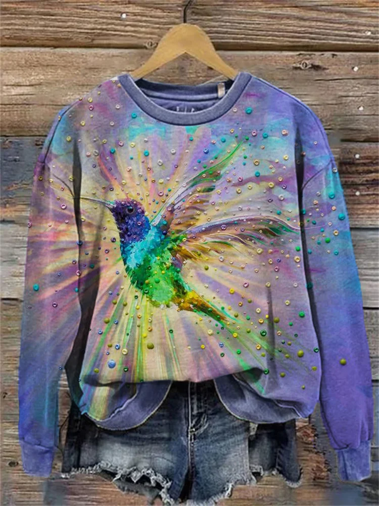 Wearshes Hummingbird Dreamy Art Comfy Sweatshirt