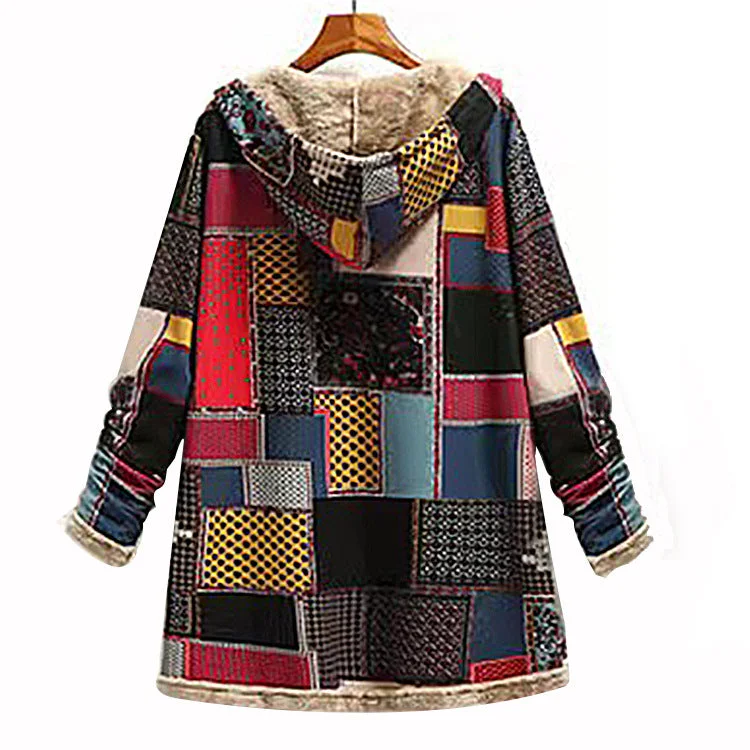 Uveng Commute Cotton Double-sided Loose Winter Red Coats