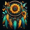 Sunflower Dream Catcher-14CT Stamped Cross Stitch 40*40cm/15.75*15.75in