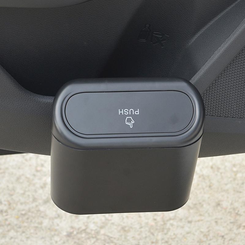2X Car Trash Bin Door Hanging Trash Can Portable Rubbish Garbage Car Storage Box