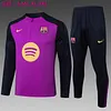 Joyfball 2025/2026 Barcelona Half-Pull Training Suit Purple Football Shirt 1:1 Thai Quality