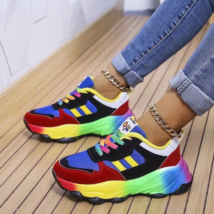 Spring And Autumn Color Dad Shoes-PABIUYOU- Women's Fashion Leader