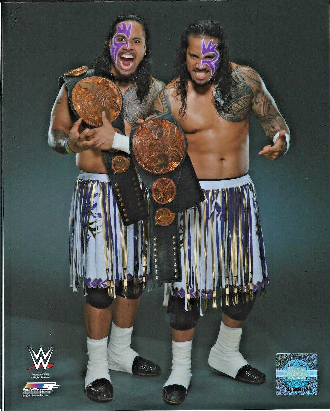 WWE JIMMY AND JAY USOS THE USOS OFFICIAL 8X10 LICENSED Photo Poster paintingFILE Photo Poster painting 2