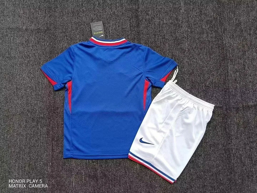 2024/2025 France Home Kids Kit Football Jersey Thai Quality