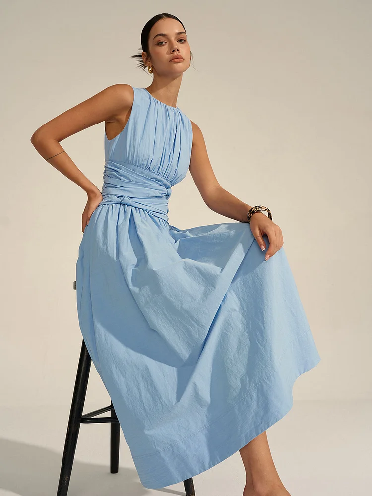 Ruched Waist Maxi Dress