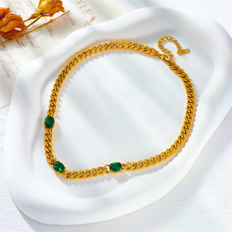 Chain Titanium Steel Electroplating Necklaces