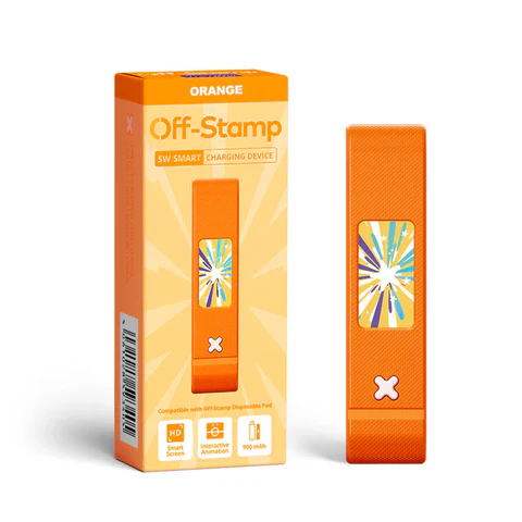 Orange Off-Stamp SW Smart Charging Battery Device, 900mAh, HD smart screen.