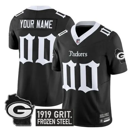 Youth Green Bay Packers Black F.U.S.E. "Gothic Frozen Tundra Edition" Vapor Limited Stitched Football Custom Jersey ZO6K