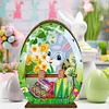 (US Local)3D Wooden Easter Egg Rabbit Special Shaped Diamond Painting Lamp Desk Decor Kits