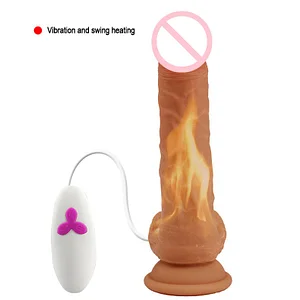 Electric Heatable Silicone Dildo