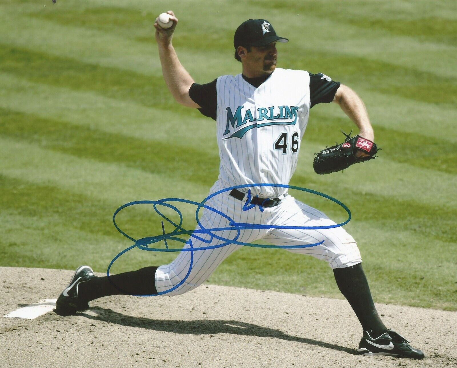 RYAN DEMPSTER SIGNED FLORIDA MARLINS 8x10 Photo Poster painting #1 w/COA