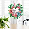 Diamond Painting Mother Day Wreath Pendant For Window Door Garden Decor