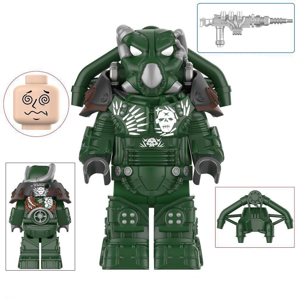 X-01 Power Armor (Gunner Sergeant) Custom Fallout Minifigure Minifigure Bricks monstertoys