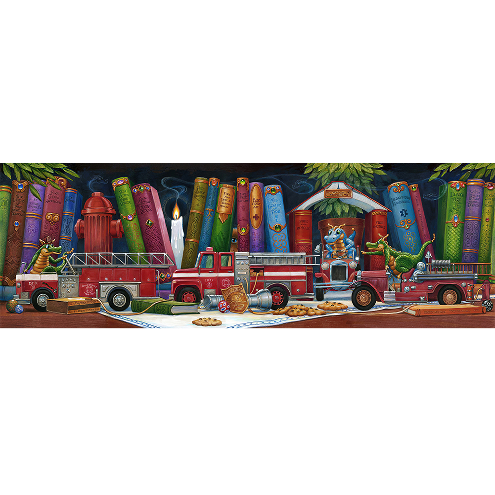 

Dragon Fire Truck - Round Drill Diamond Painting - 90*30CM (Big Size), 501 Original