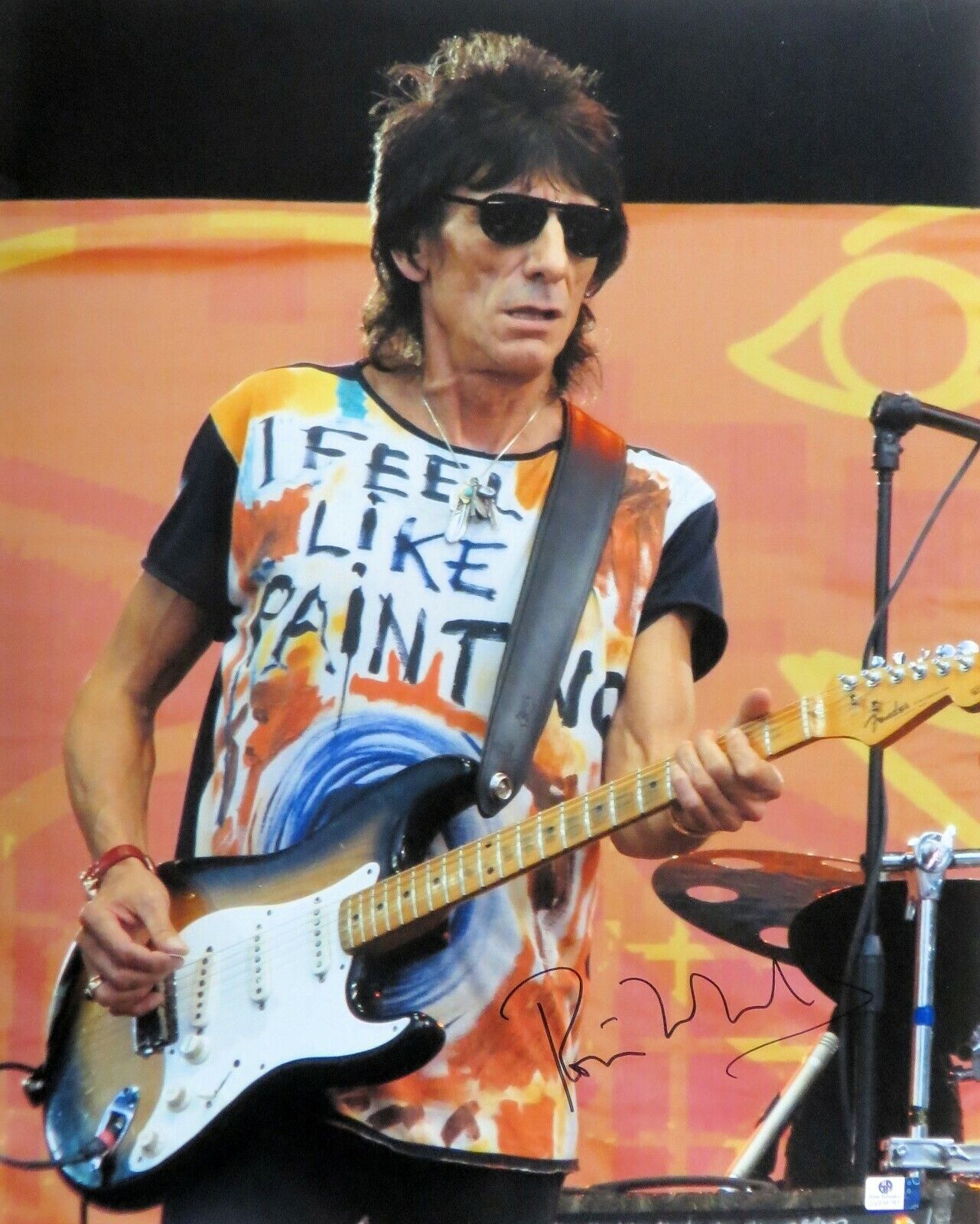 Ronnie Wood Signed Autographed 16X20 Photo Poster painting Rolling Stones Guitarist GV838763