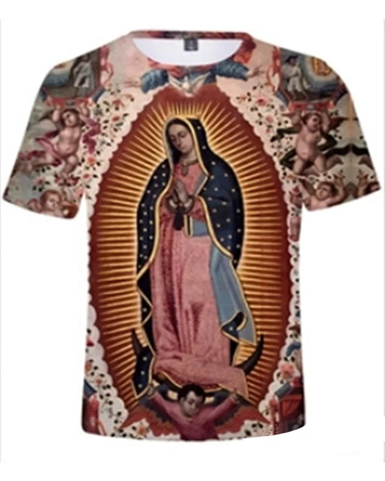 Loose Short Sleeve Round Neck Printed T-shirt