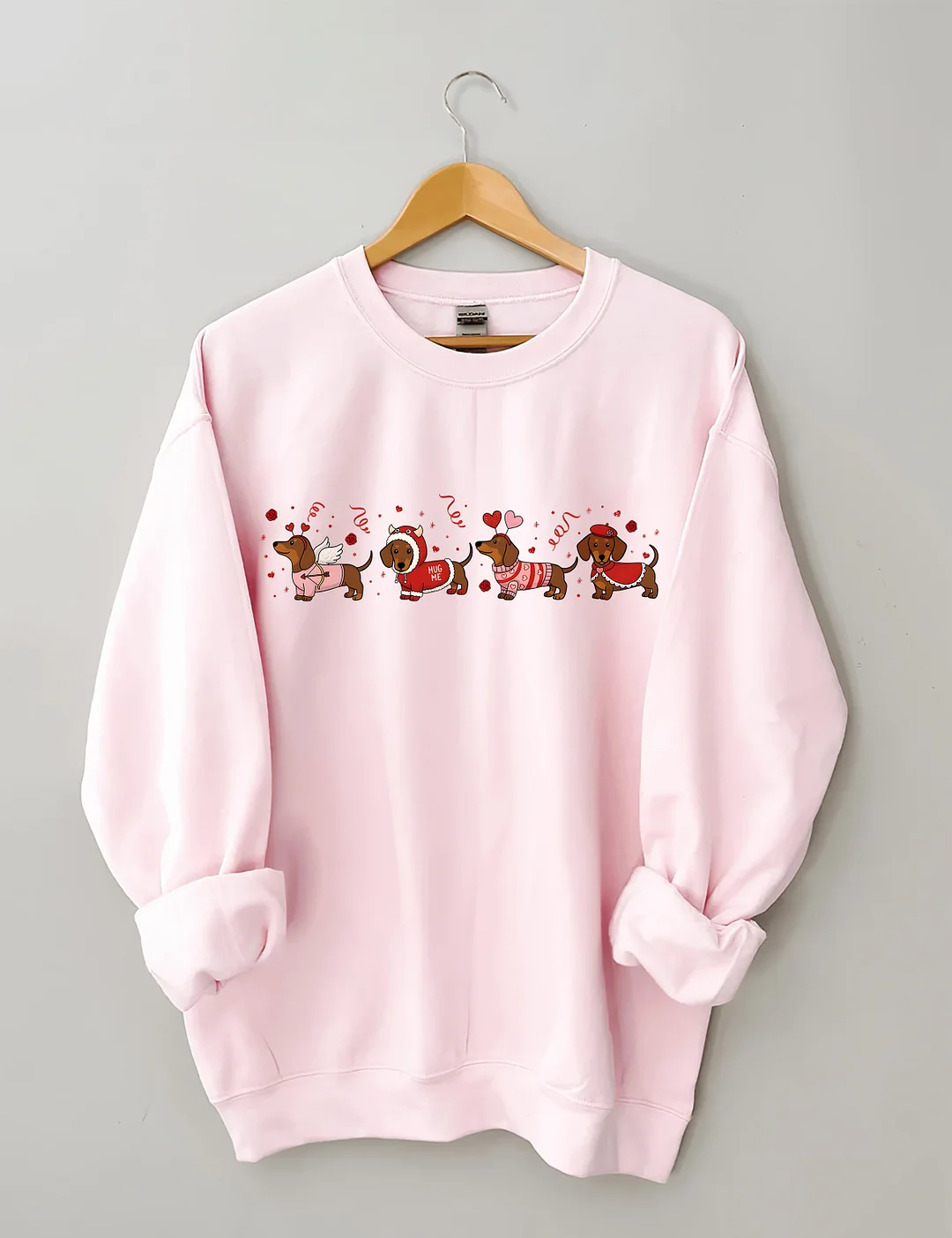Valentines Cute Dachshund Sweatshirt