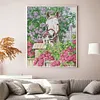 Pony And Cat-14CT Stamped Cross Stitch 36*44cm/14.17*17.32in tapestrymarket