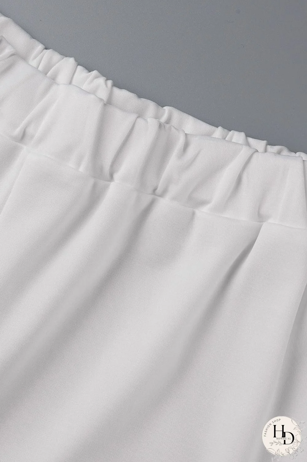 White Casual Solid Patchwork Buttons Turn-back Collar Plus Size Two Pieces