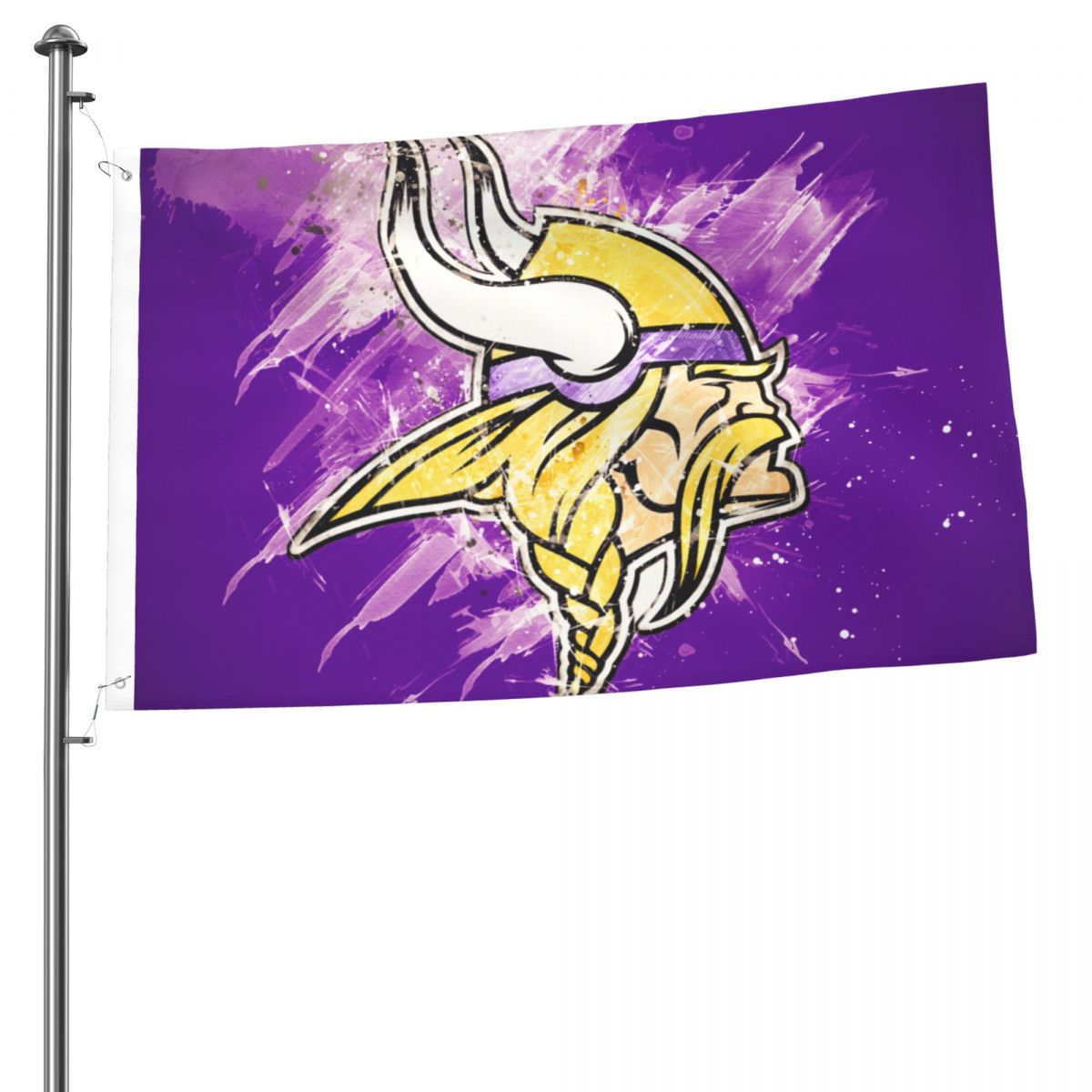Minnesota Vikings Paint Pattern 2x3FT Flag