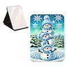 DIY Diamond Art Home Shiny Crystal Mirror Lightweight Standing Mirror (Snowman)