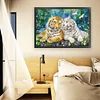 >SALE<Full Embroidery Eco-cotton Thread 11CT Printed Tiger Cross Stitch Kit 60x45cm