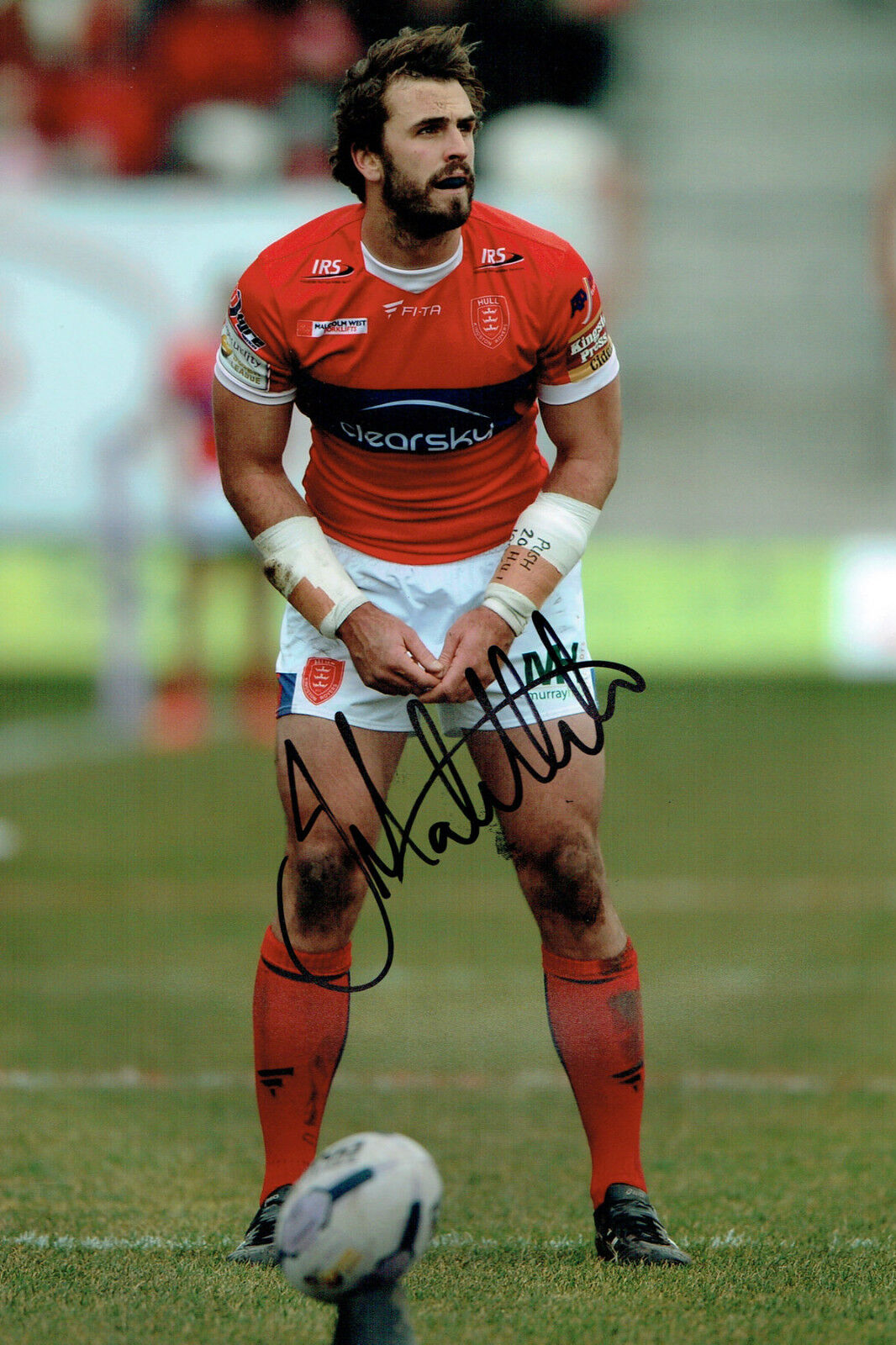 Josh MANTELLATO Rugby Super League Hull KR Signed Autograph 12x8 Photo Poster painting AFTAL COA