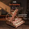 Enjoy Time: DIY Piano Crafts, Wooden Playable Bluetooth Piano for Girls, Building Block Assembly, Creative Holiday Gift