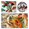 Chicken-DIY Embroidery Kit with Pattern Cotton Threads Needles Hoop 25*25cm/9.84*9.84in