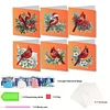 6pcs DIY Diamond Painting Greeting Card Set for Holiday Blessings Christmas Gift