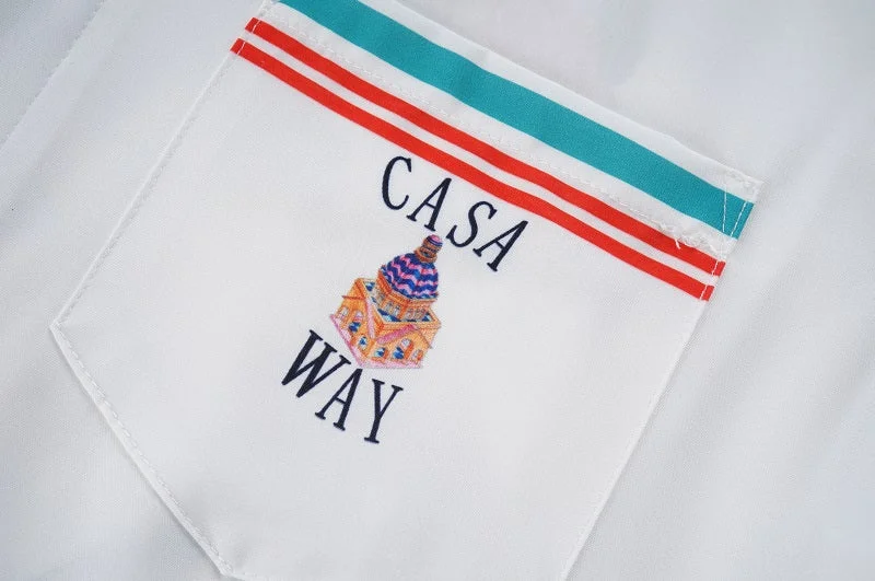 Casablanca 2023SS New Product Silk Short Sleeve Shirt