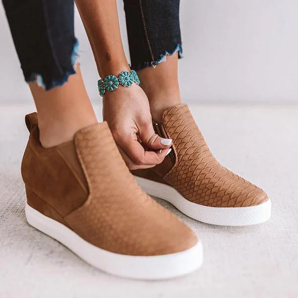 HUXM Wedge Daily Comfy Sneakers