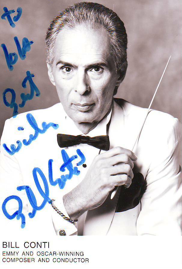 Bill Conti (10X15cm) Original Autographed Photo Poster painting