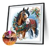 Diamond Painting-DIY Crystal Rhinestone Xmas Horse(40*40CM）
