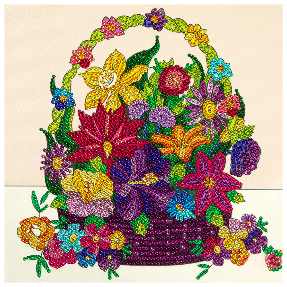 

Flower Basket - Special Shaped Diamond Painting - 30*30CM, 501 Original