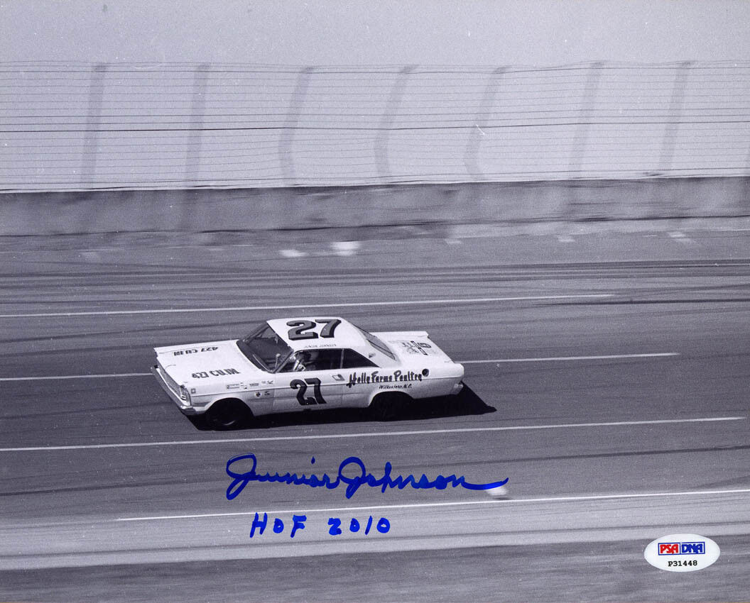 Junior Johnson SIGNED 8x10 Photo Poster painting + HOF 10 Holly Farms NASCAR PSA/DNA AUTOGRAPHED