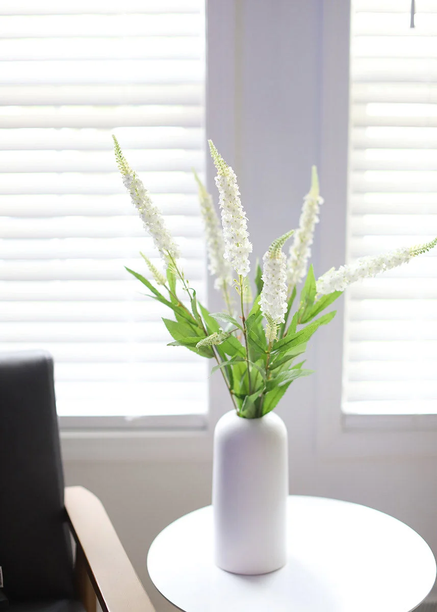 Cream White Veronica Artificial Flower - 30"