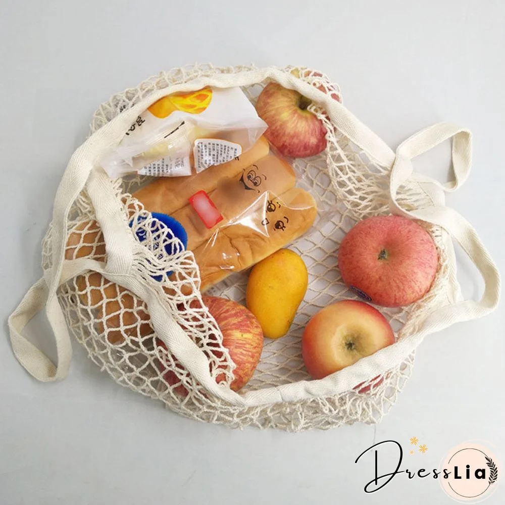 Eco Friendly Organic Fruit and Vegetable Mesh Net Grocery Tote Bag