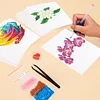 12pcs Flowers 5D DIY Square Drill Diamond Painting Kits for Adults Beginners Home Decor Diamonds Paintings Gem Art 5.91x7.09in