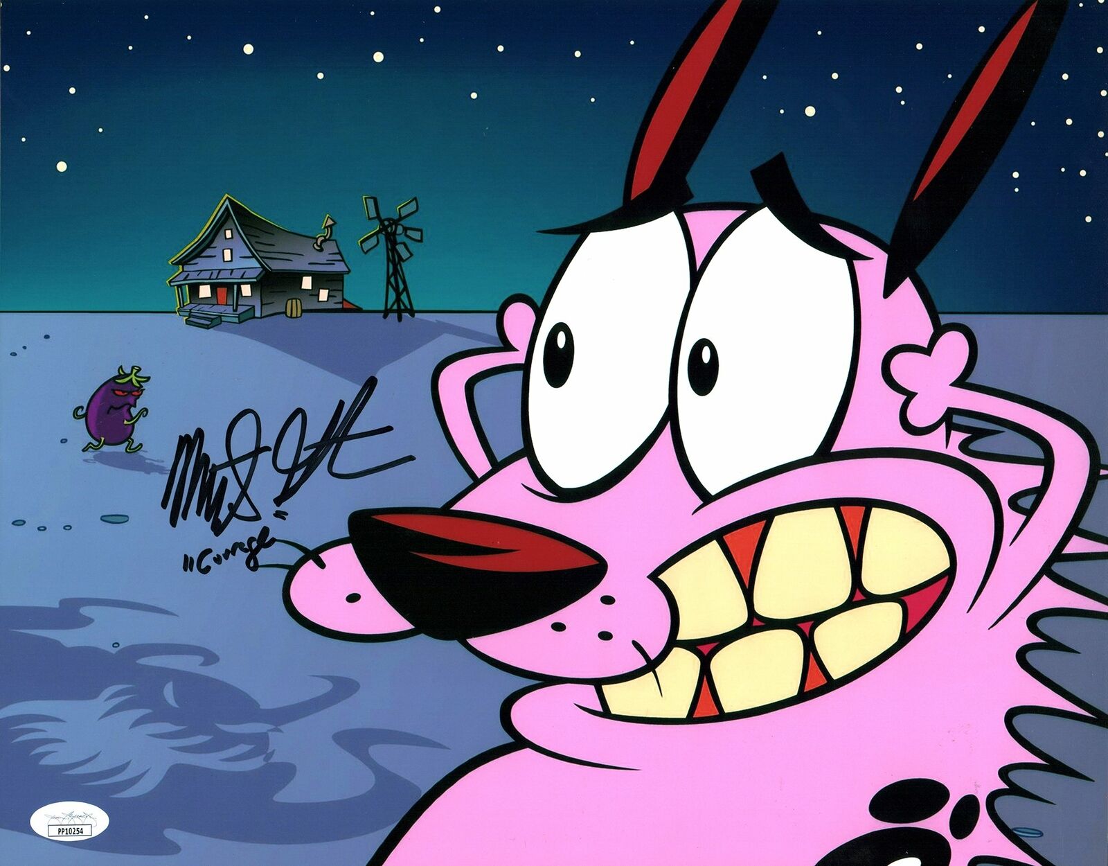 Marty Grabstein Courage the Cowardly Dog 11x14 Photo Poster painting Signed Autograph JSA COA