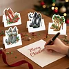 Kit de cartes de v&oelig;ux de peinture en diamant de No&euml;l 6Pcs pour adultes