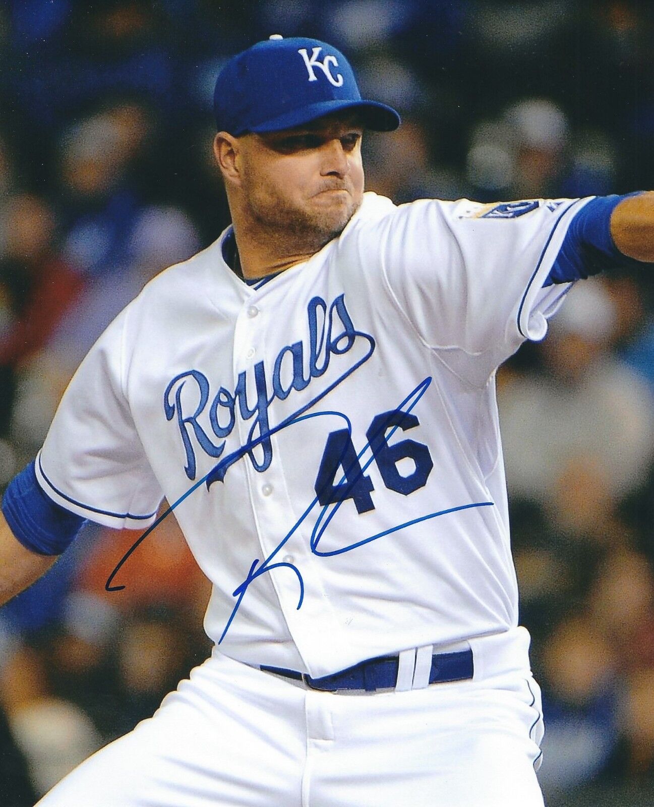 Autographed RYAN MADSON Kansas City Royals Photo Poster painting -COA