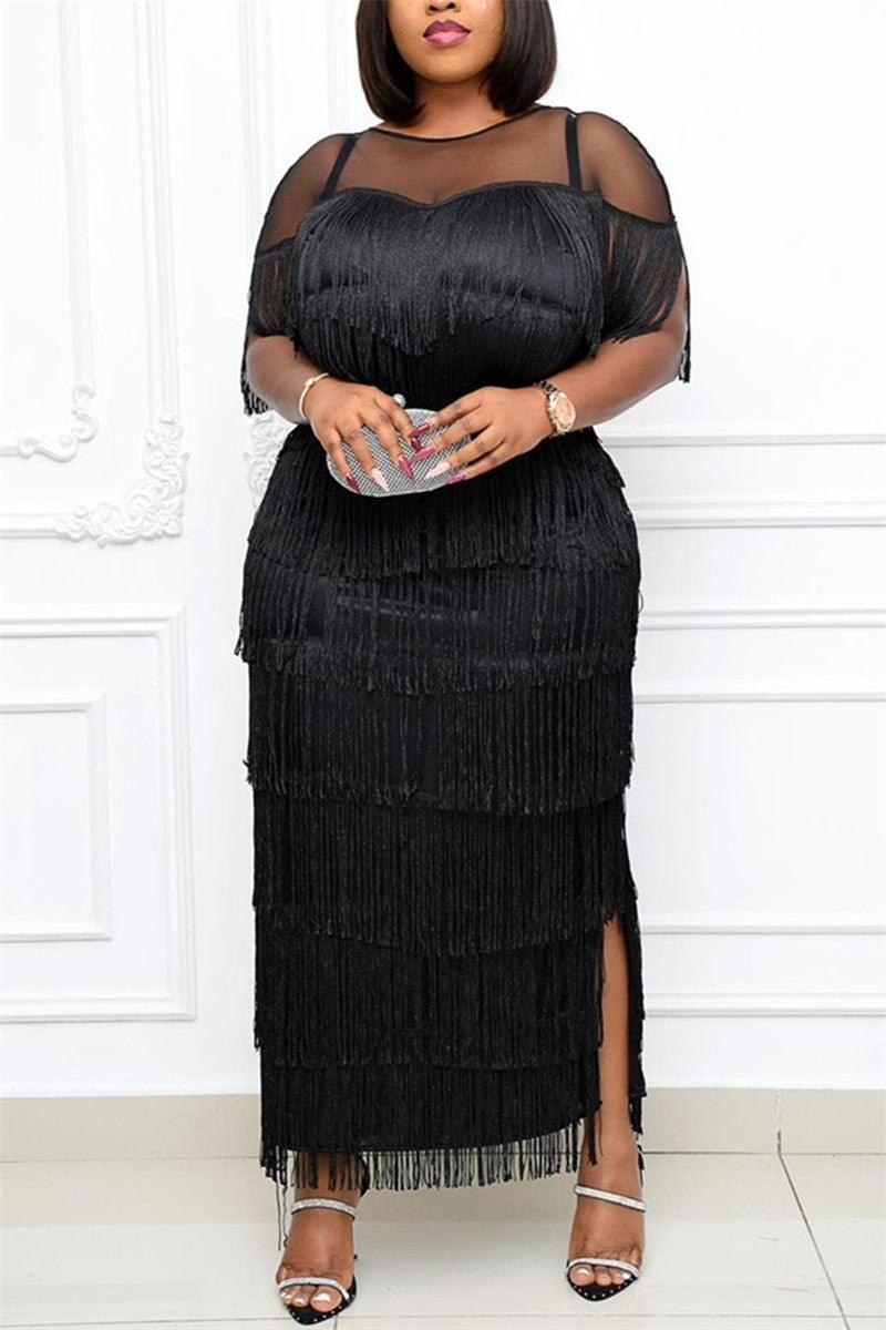 Plus Size Fringe Dresses